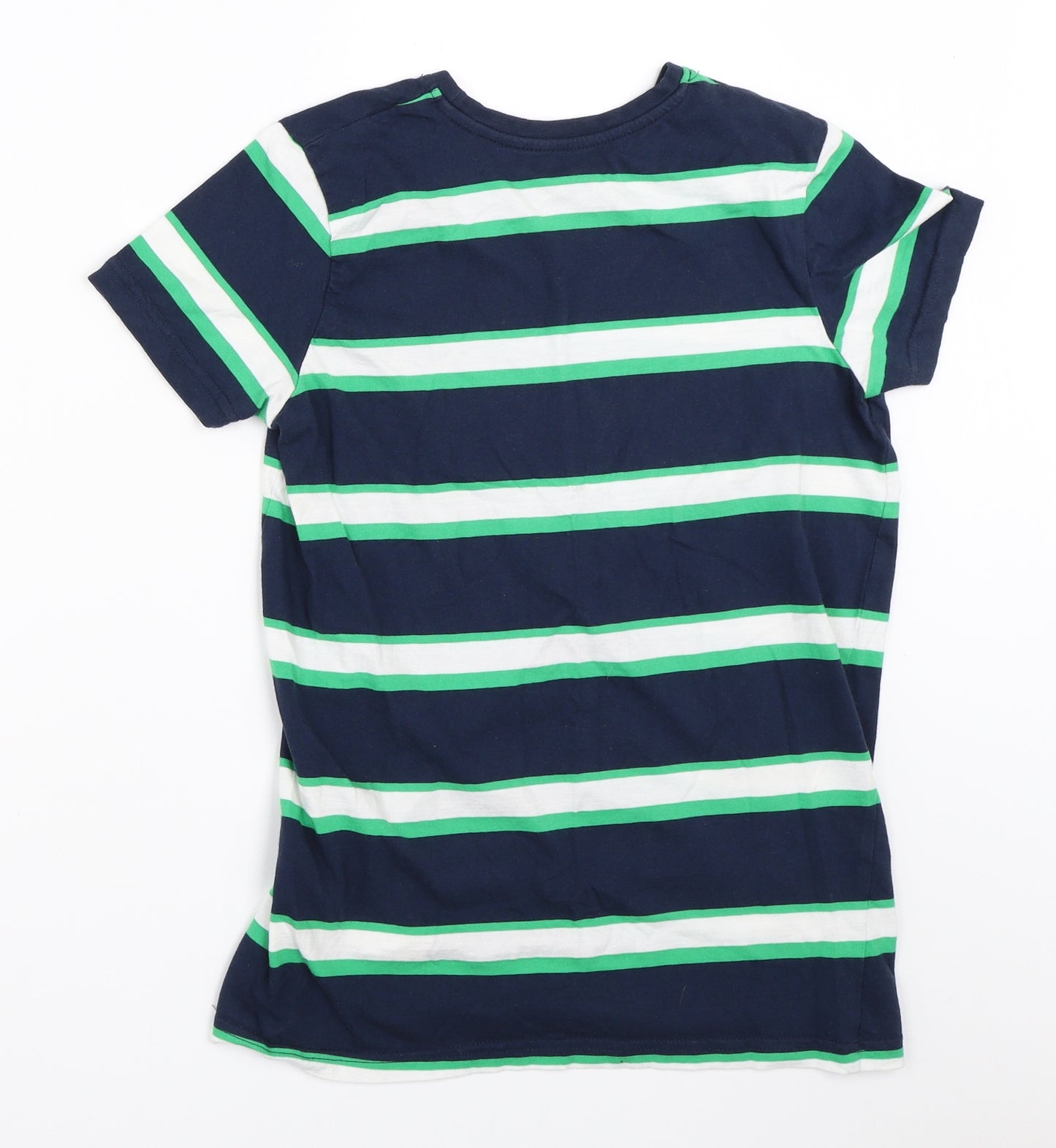 Primark Boys Blue Striped  Basic T-Shirt Size 12-13 Years