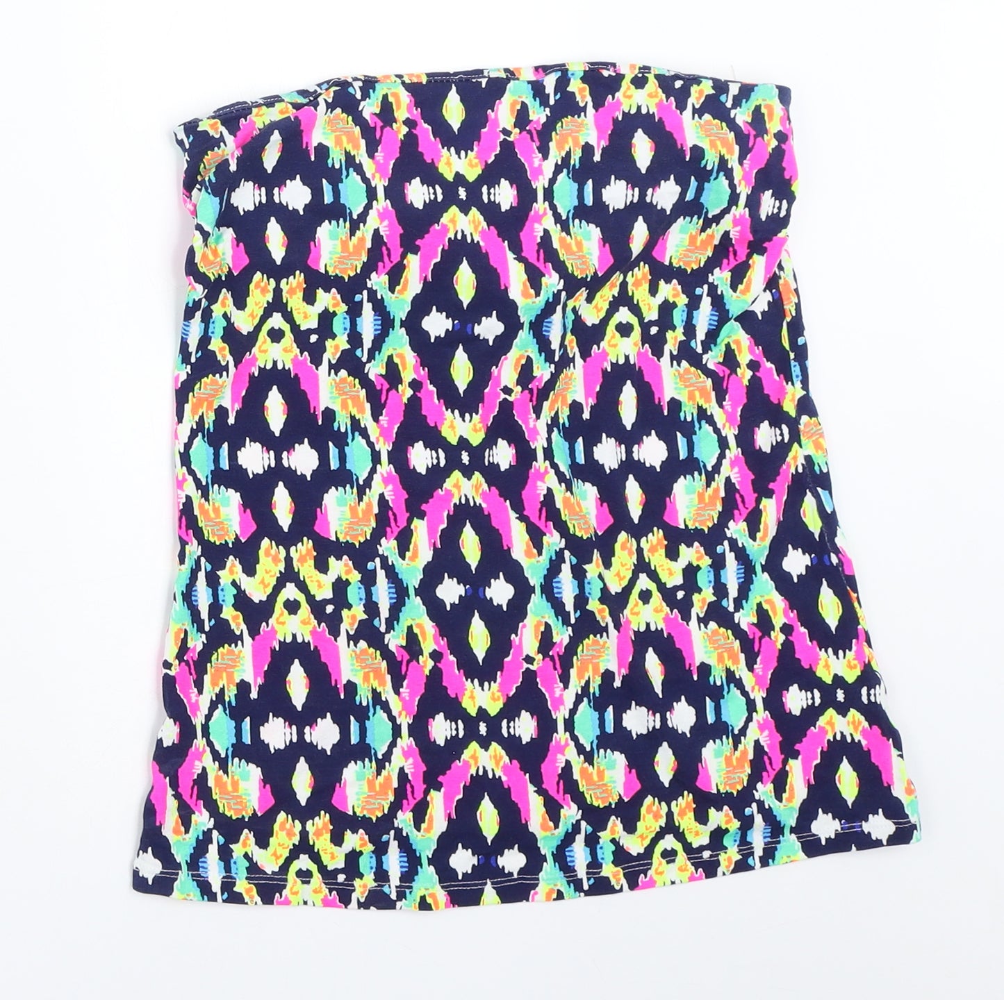 Papaya Womens Blue Geometric  Basic Tank Size 8