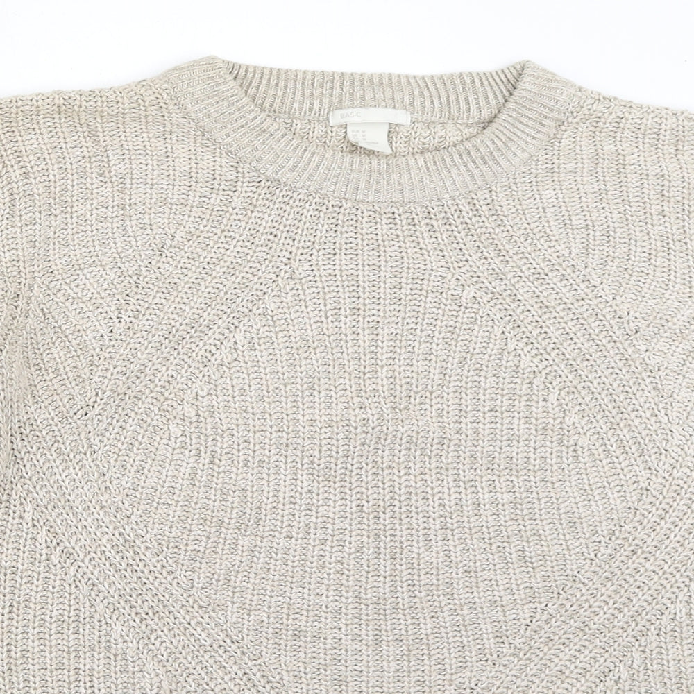 H&M Womens Beige   Pullover Jumper Size M