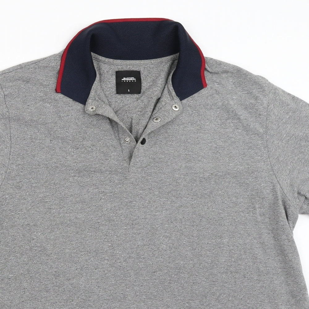 Burton Mens Grey    Polo Size L
