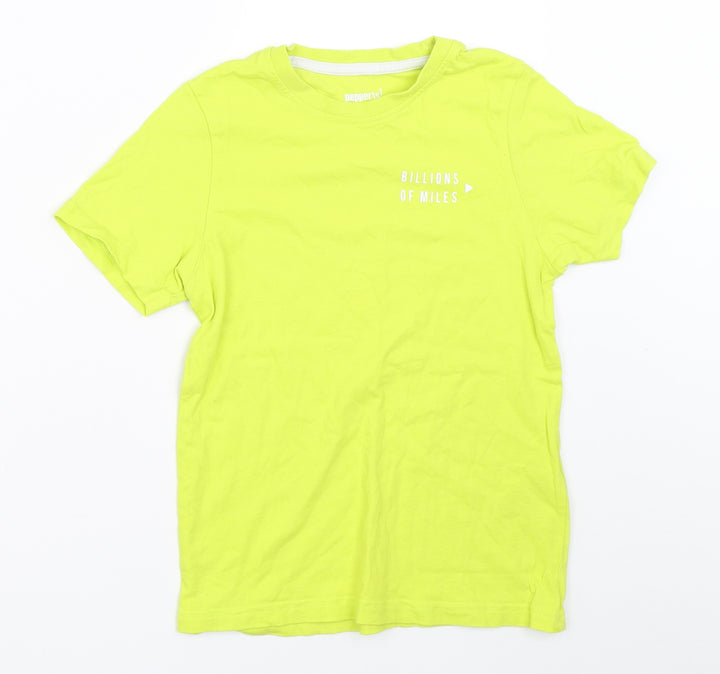 Pepperts! Boys Green Basic T-Shirt Size 7-8 Years
