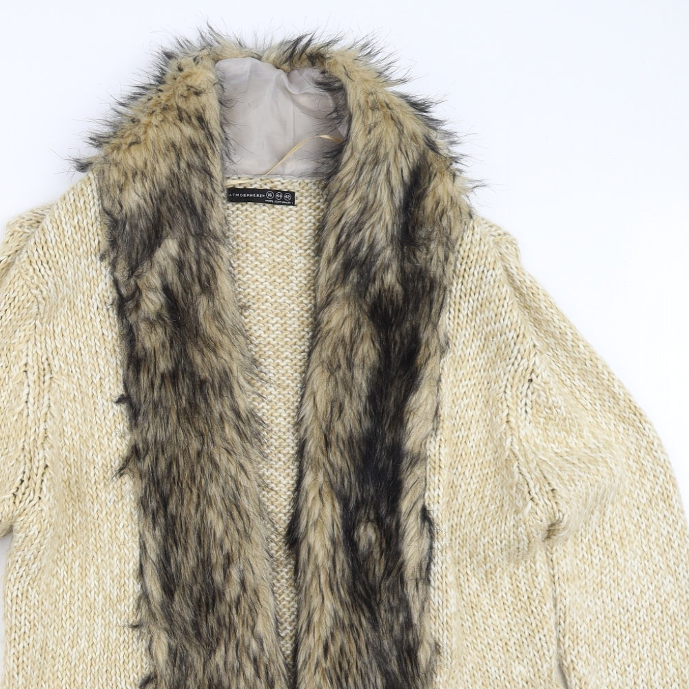 Atmosphere Womens Beige   Cardigan Jumper Size 16