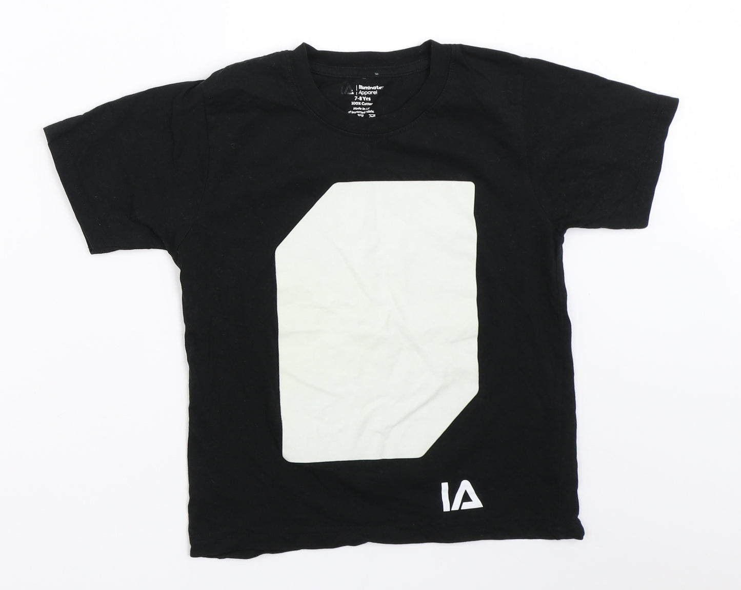 Illuminated Apparel Boys Black   Basic T-Shirt Size 7-8 Years