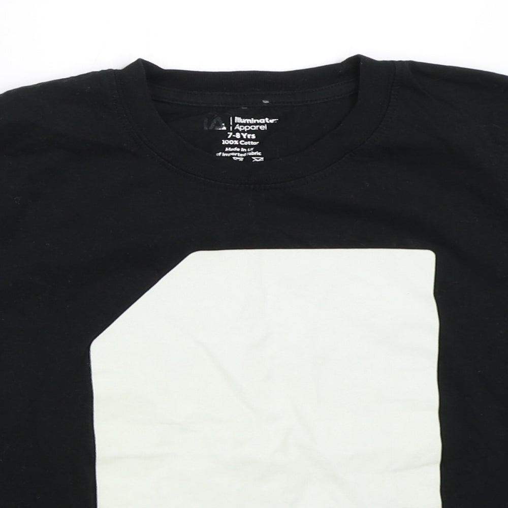 Illuminated Apparel Boys Black   Basic T-Shirt Size 7-8 Years
