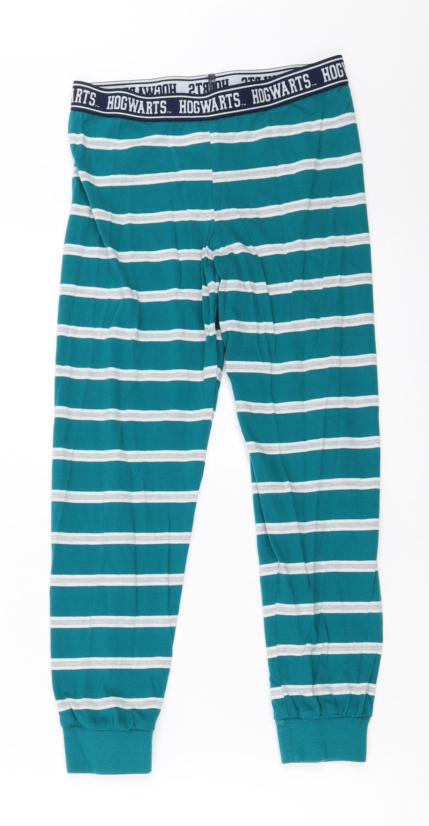 Marks and Spencer Boys Blue Striped   Pyjama Pants Size 8-9 Years  - harry potter hogwarts