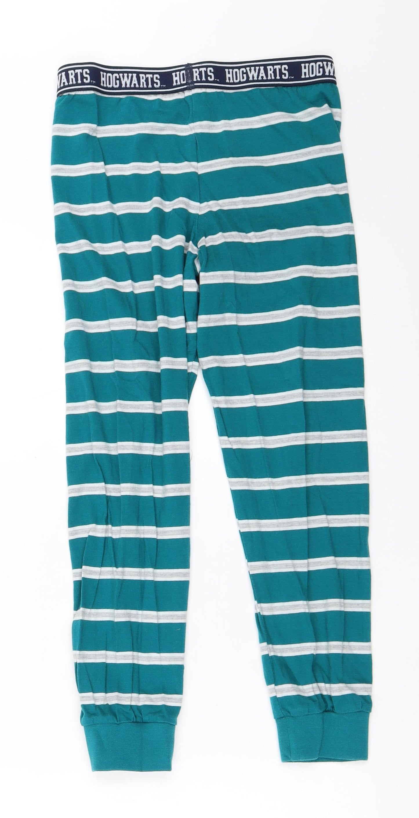 Marks and Spencer Boys Blue Striped   Pyjama Pants Size 8-9 Years  - harry potter hogwarts