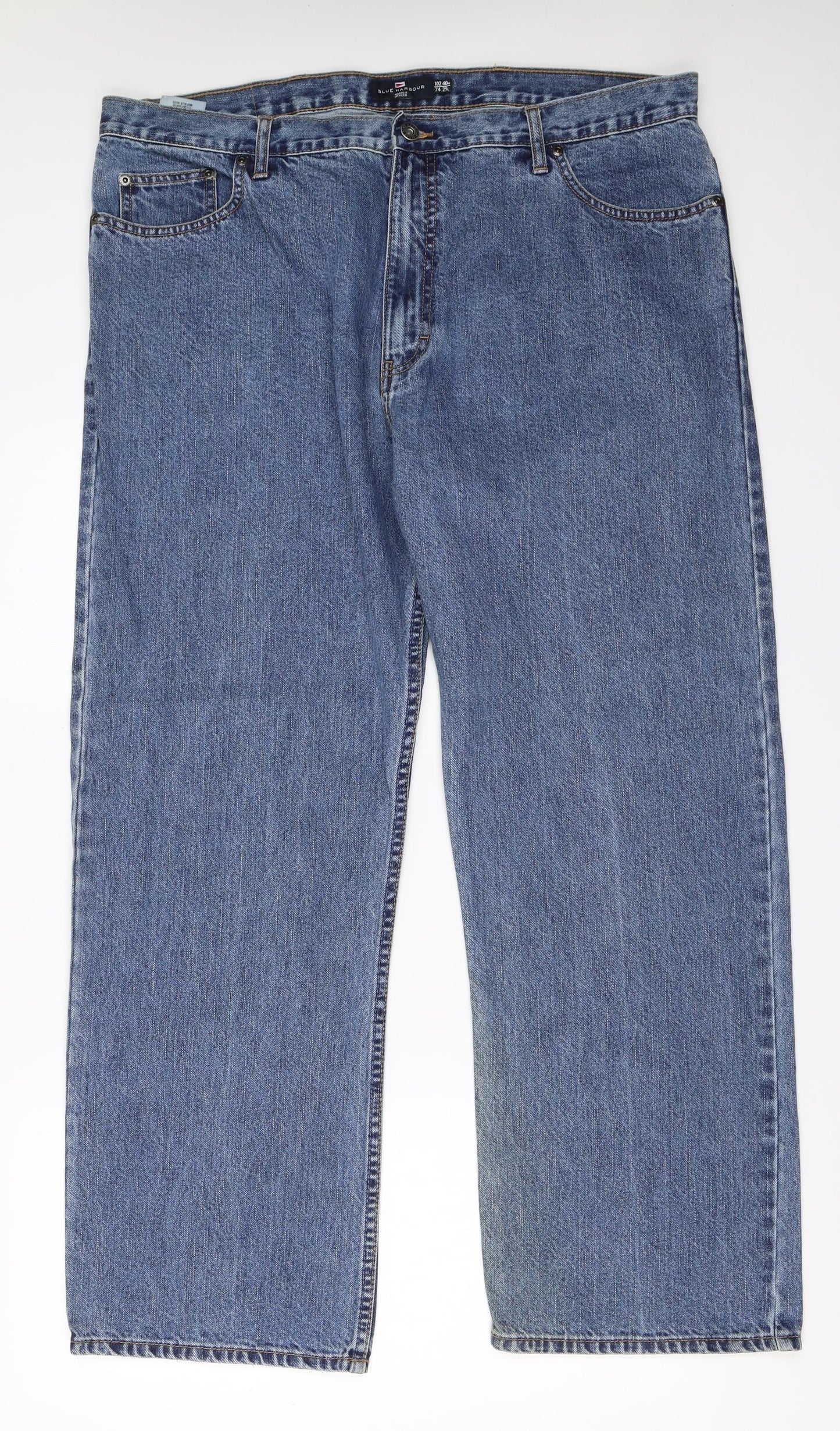 Blue Harbour Mens Blue  Denim Straight Jeans Size 40 in L29 in