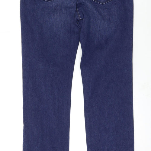 Marks and Spencer Womens Blue   Straight Jeans Size 12 L29 in
