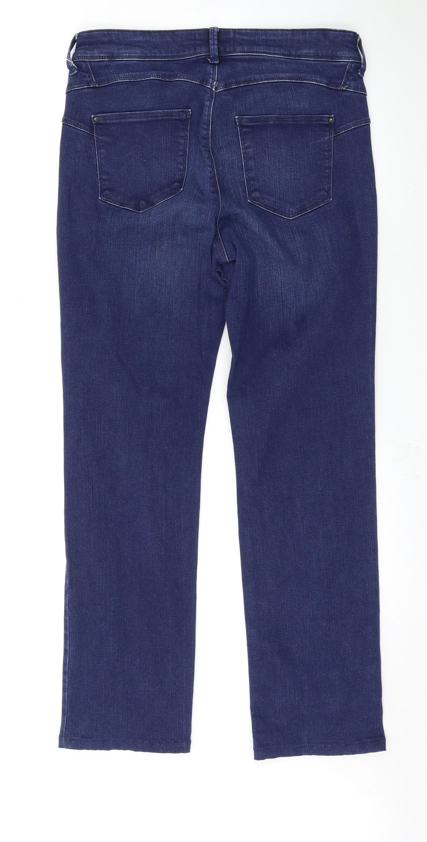 Marks and Spencer Womens Blue   Straight Jeans Size 12 L29 in