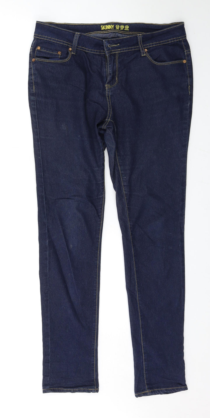 Denim & Co. Womens Blue Skinny Jeans Size 12 L30 in