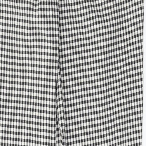 F&F Womens Black Check  Trousers  Size 10 L26 in