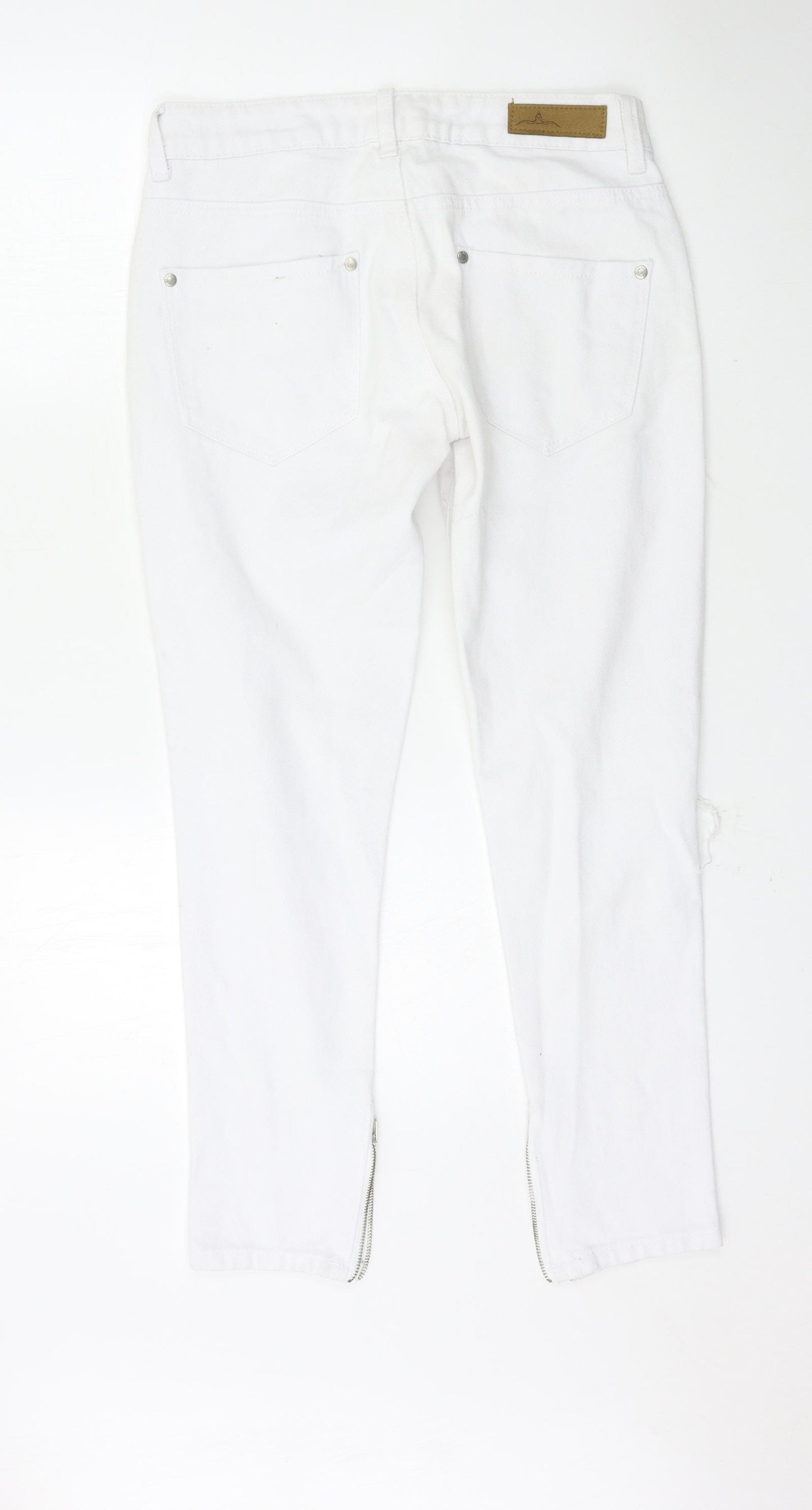 Preworn Womens White   Skinny Jeans Size 8 L27 in
