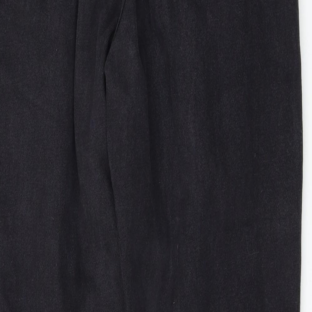 Denim & Co. Womens Black   Mom Jeans Size 14 L27 in