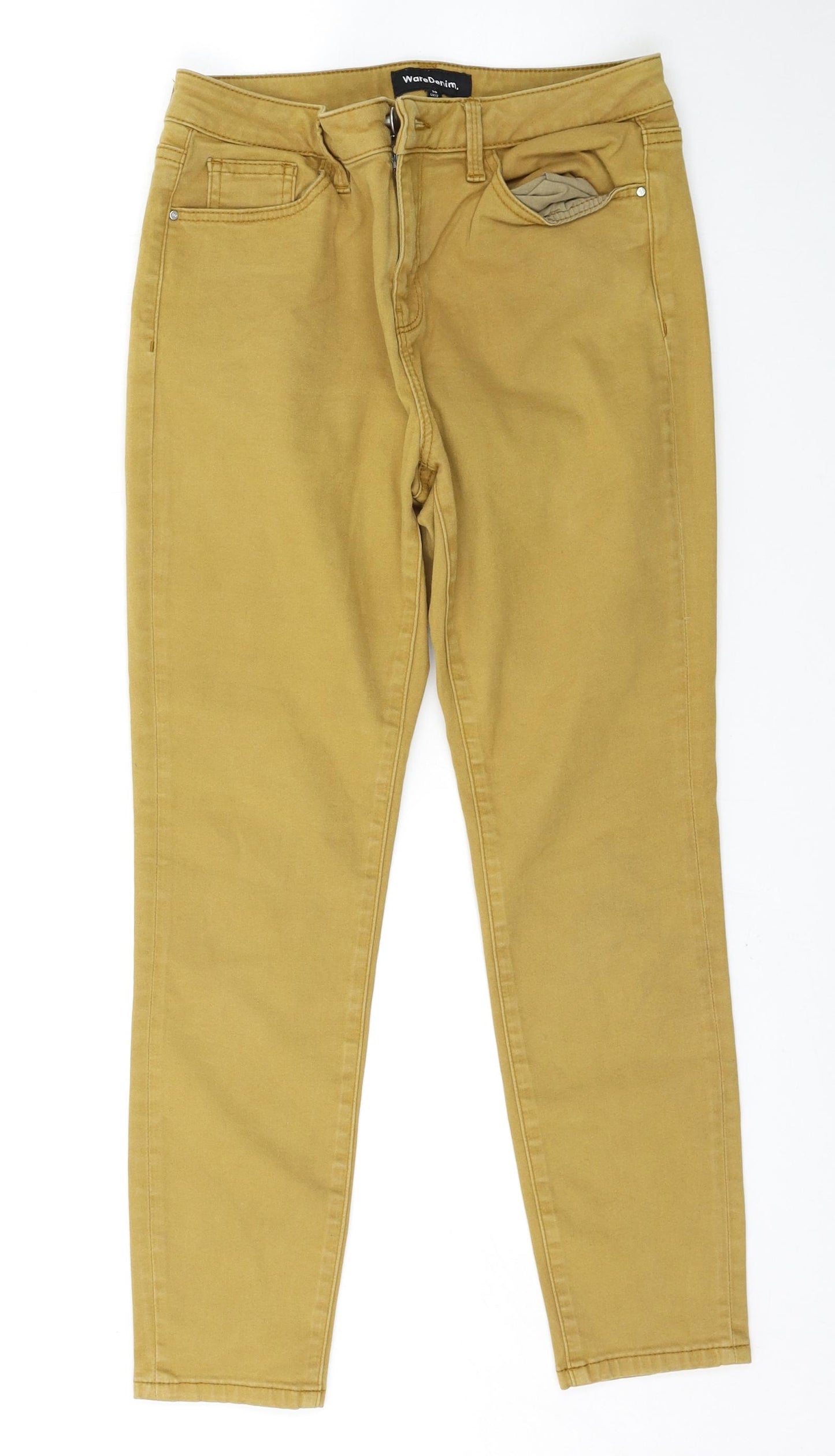 Warehouse Womens Yellow   Skinny Jeans Size 12 L25 in
