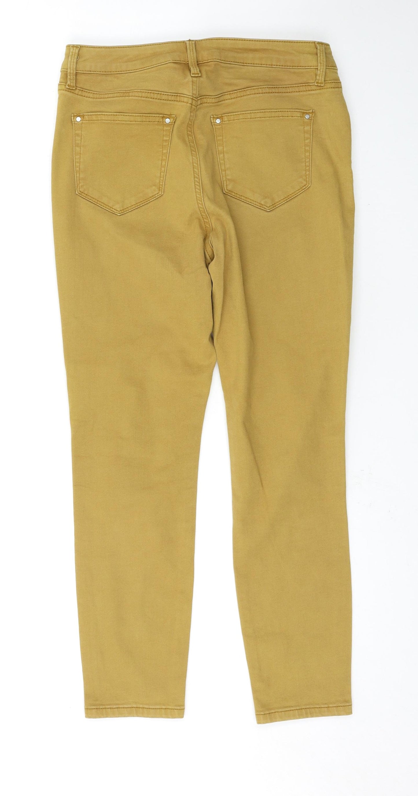 Warehouse Womens Yellow   Skinny Jeans Size 12 L25 in