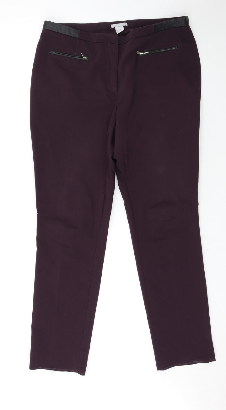 H&M Womens Purple   Trousers  Size 14 L30 in