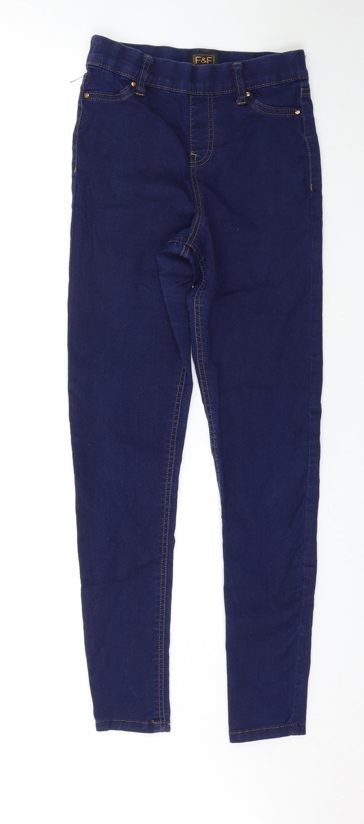 F&F Womens Blue Skinny Jeans Size 8 L28 in