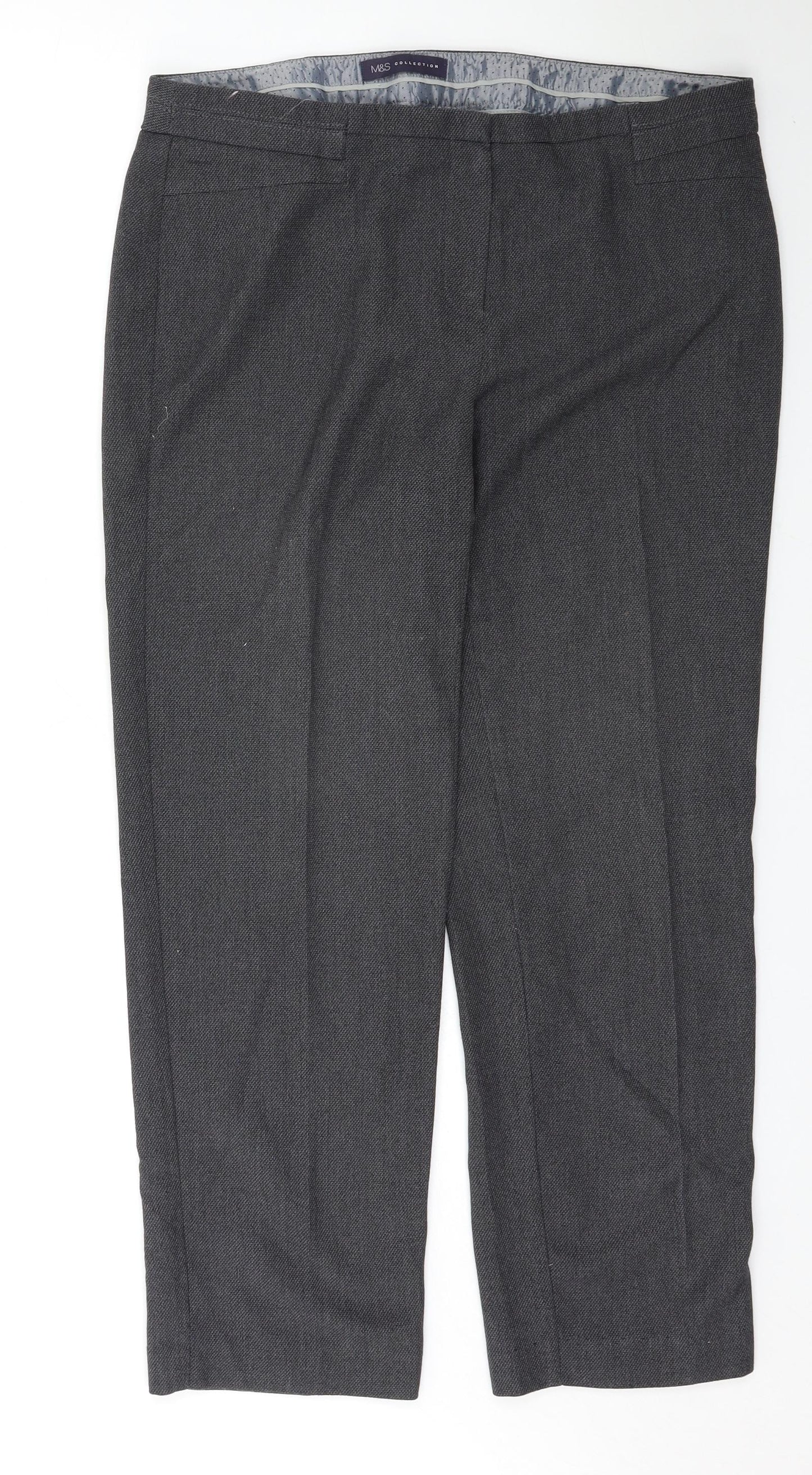 Marks and Spencer Womens Grey   Trousers  Size 14 L27 in