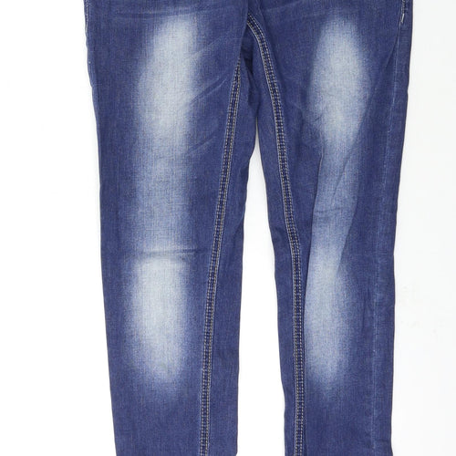 TINDDO Womens Blue   Skinny Jeans Size 28 L30.5 in