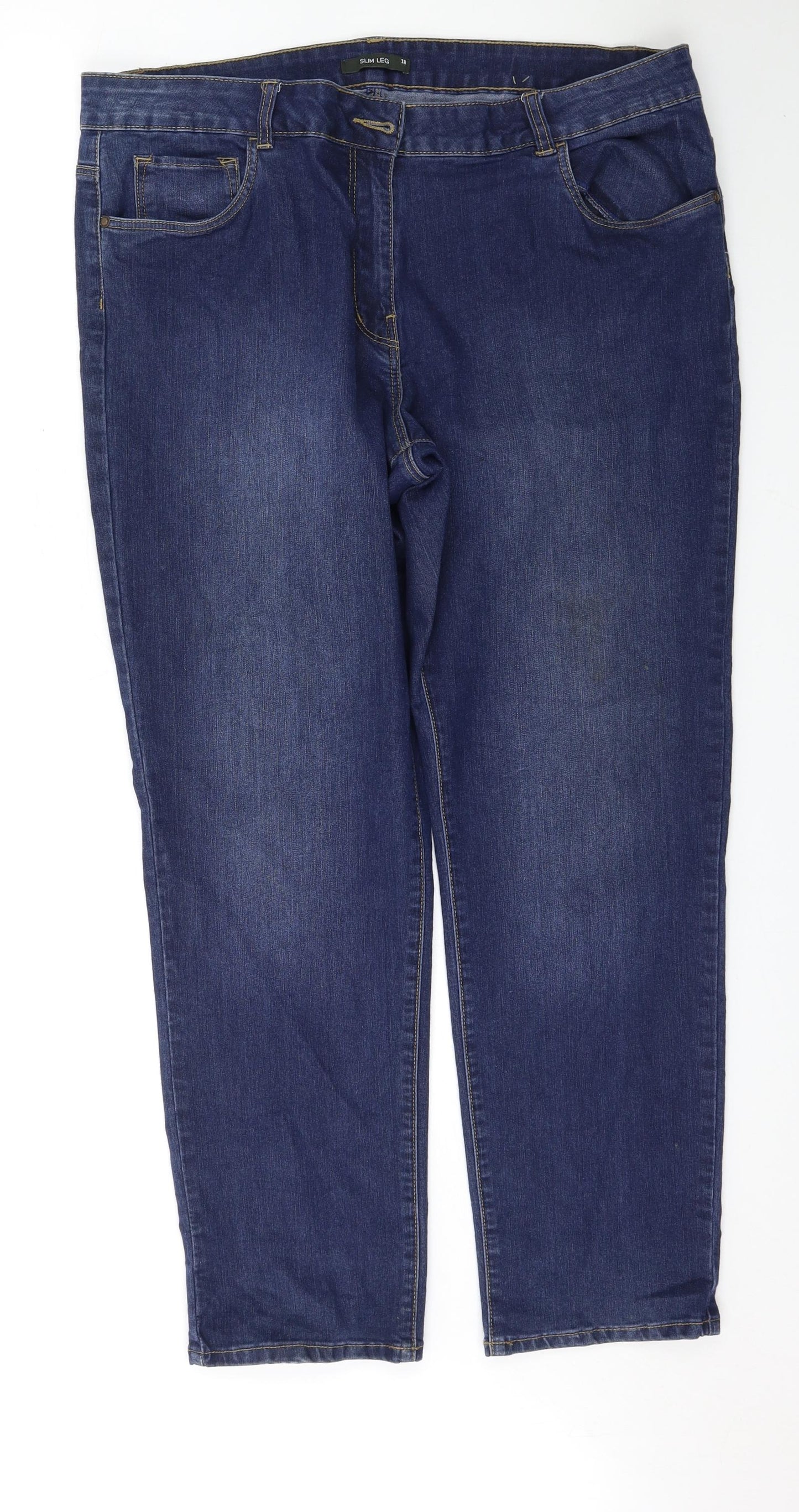 Preworn Womens Blue   Straight Jeans Size 18 L29 in