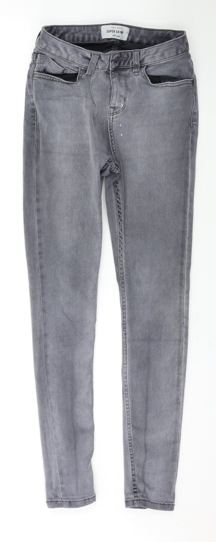 New Look Womens Grey Skinny Jeans Size 10 L27.5 in