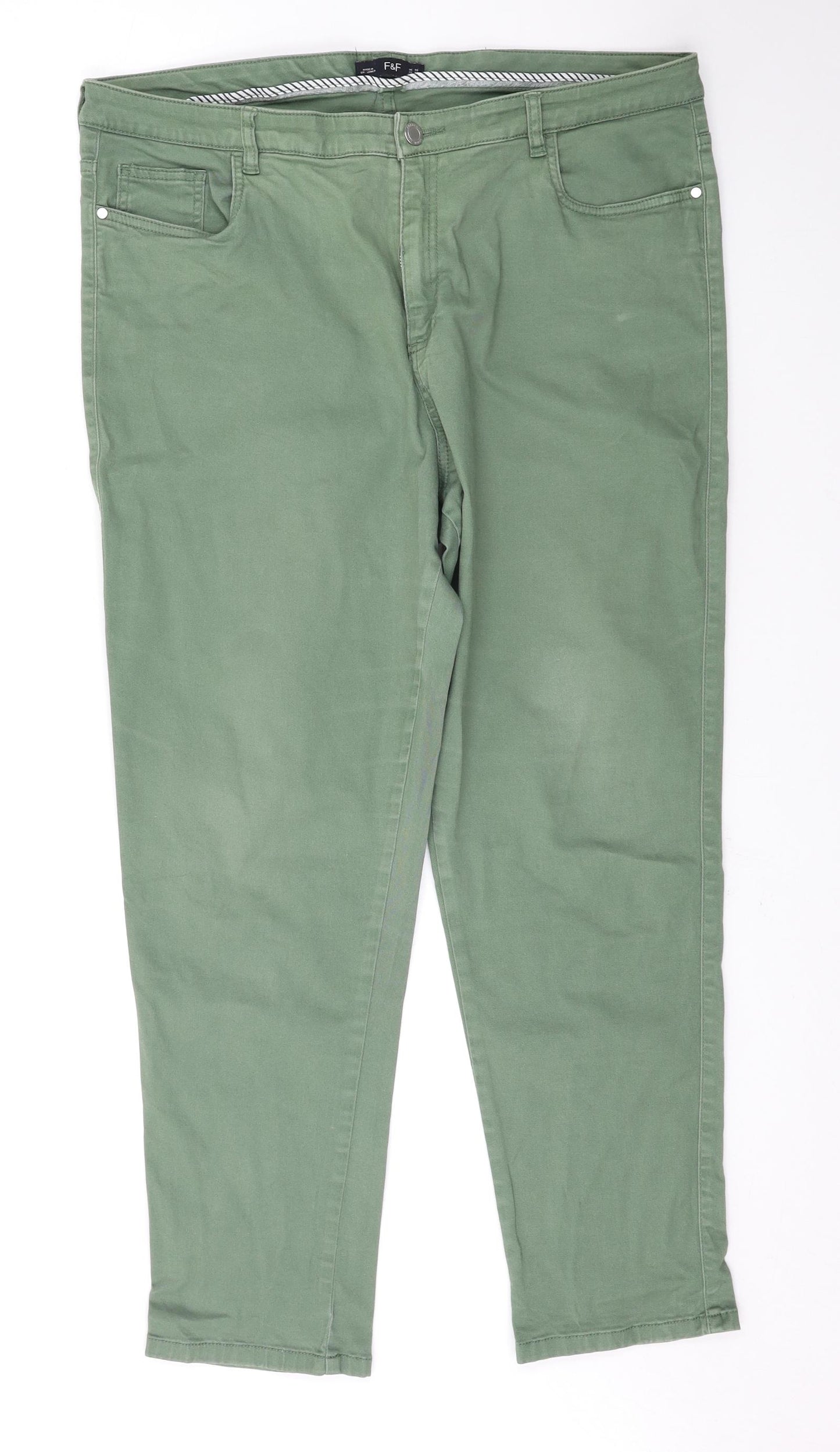 F&F Womens Green   Straight Jeans Size 16 L27 in