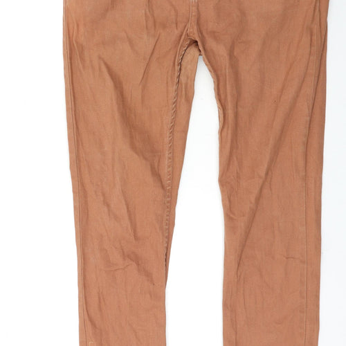 Urban Bliss Womens Orange   Straight Jeans Size 14 L30 in