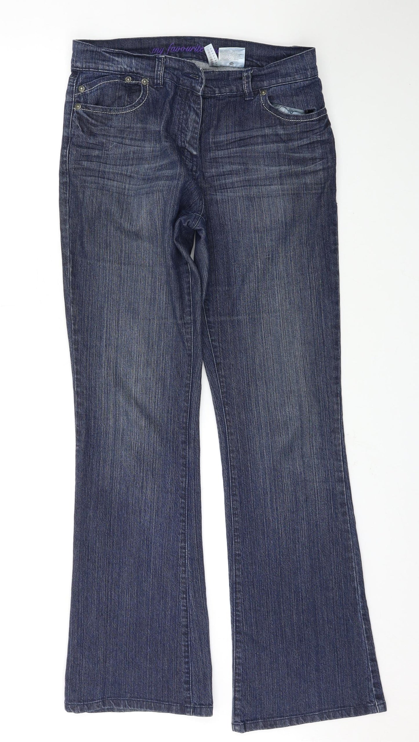 Preworn Womens Blue   Bootcut Jeans Size 14 L32 in
