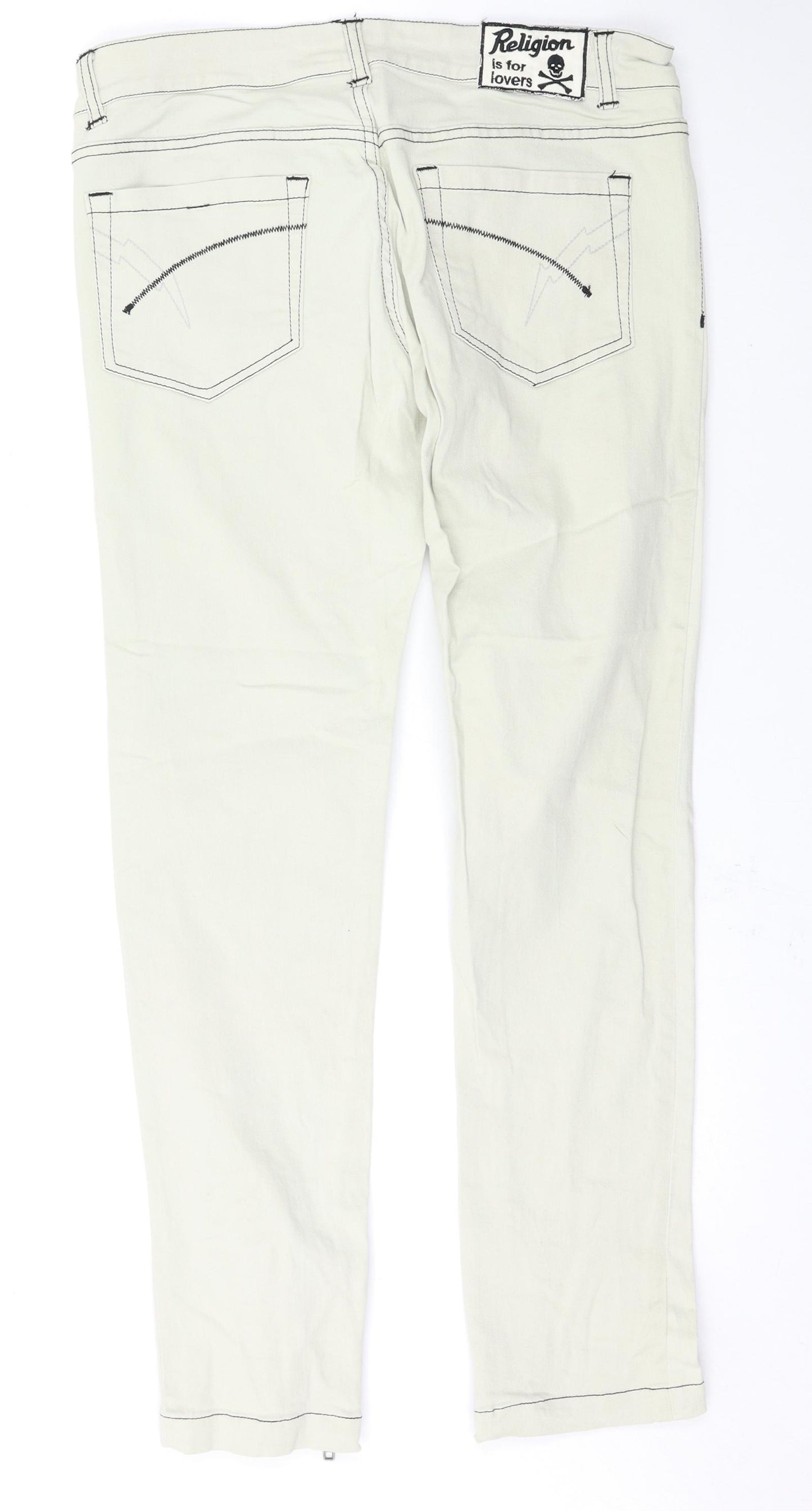 Preworn Womens White   Skinny Jeans Size 33 L28 in