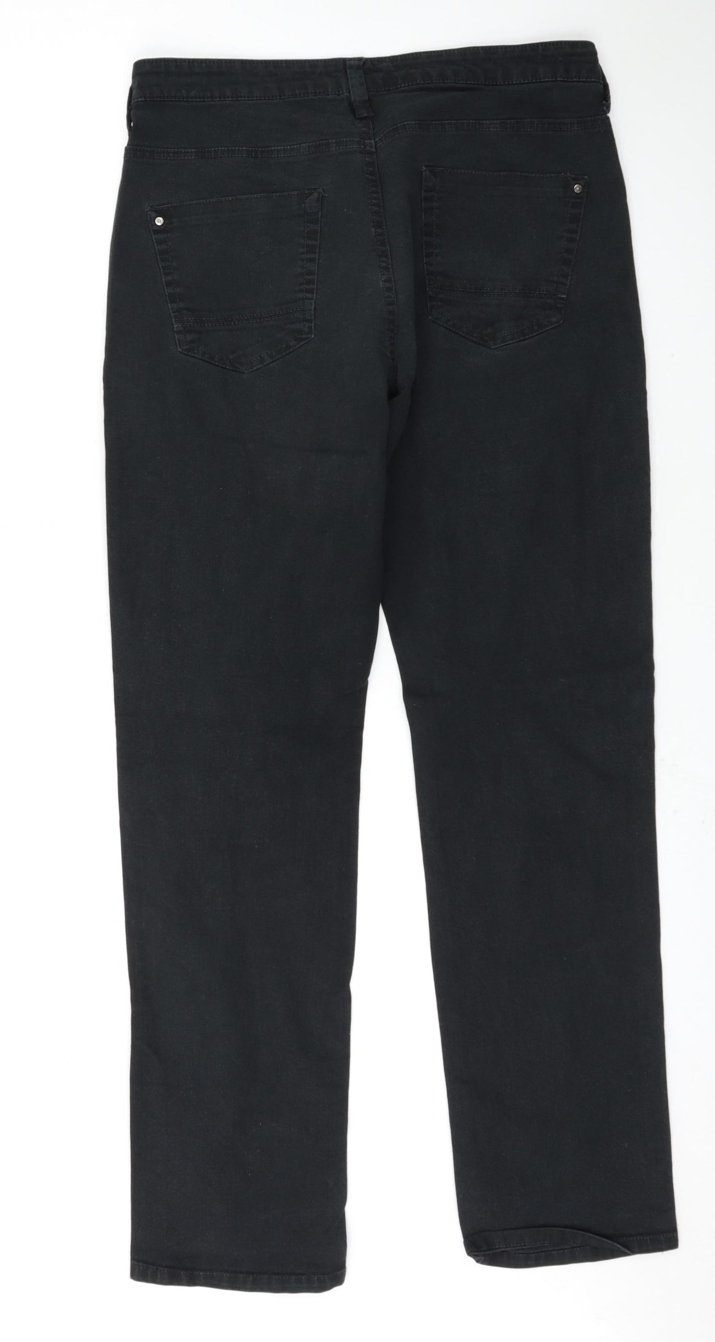 Preworn Womens Black   Straight Jeans Size 12 L31 in