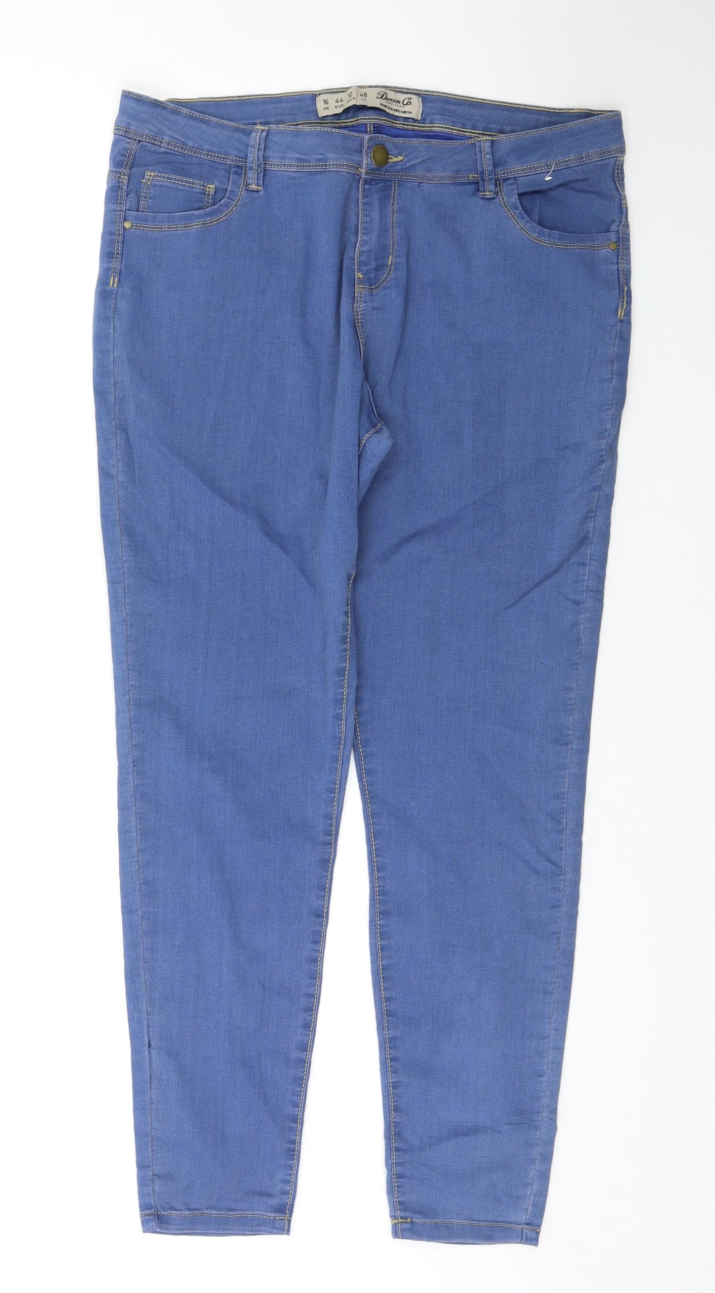 Denim & Co. Womens Blue   Skinny Jeans Size 16 L29 in
