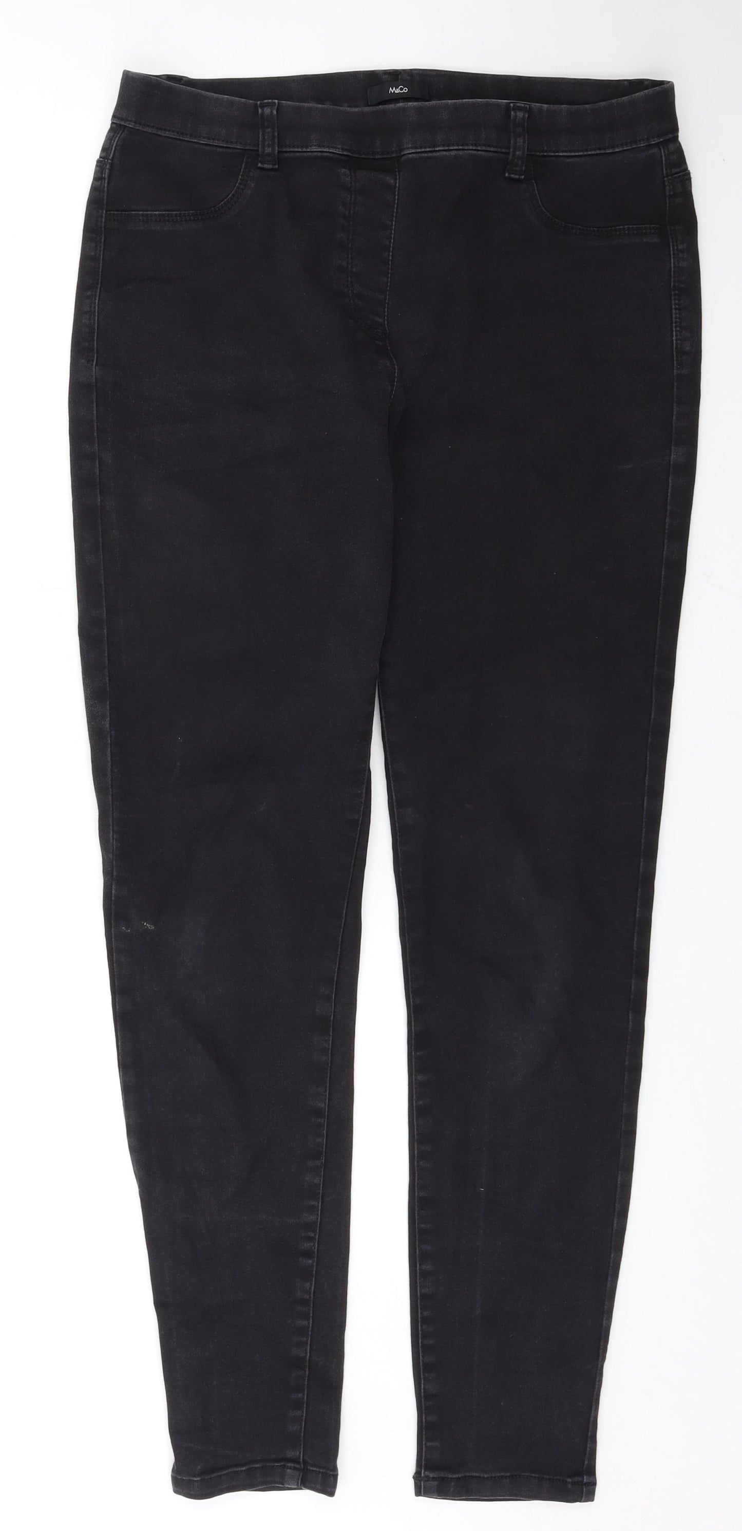 M&Co Womens Black   Jegging Jeans Size 14 L29 in