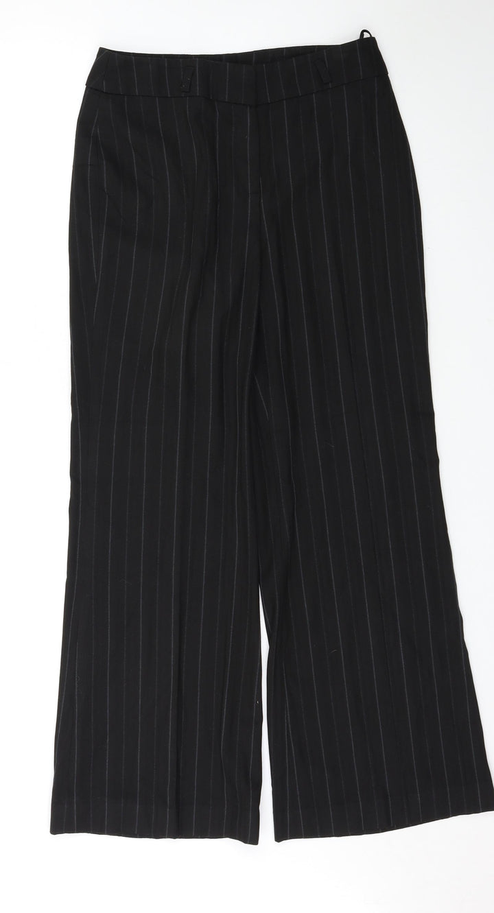 Wallis Womens Black Trousers Size 10 L29 in