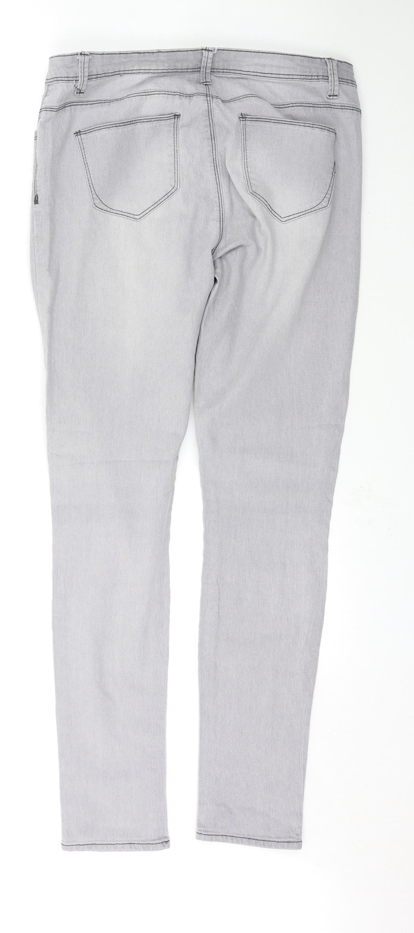 Denim & Co. Womens Grey   Skinny Jeans Size 12 L31 in