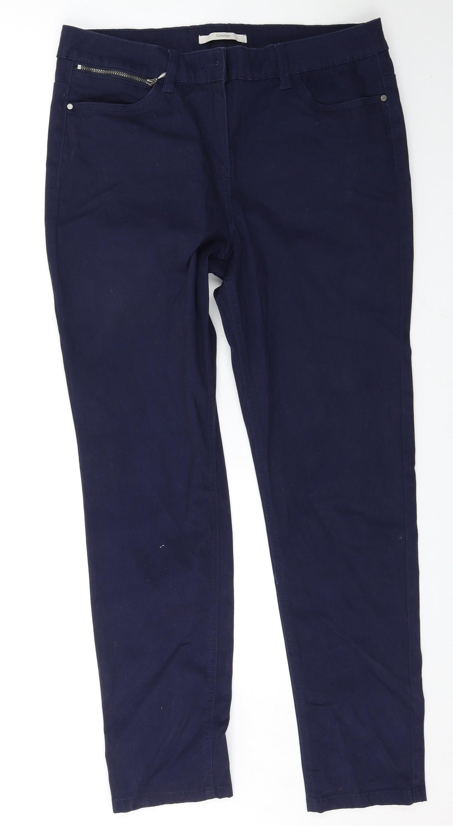 George Womens Blue   Straight Jeans Size 14 L29 in