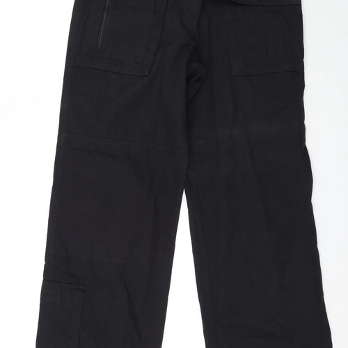 Marks and Spencer Womens Black   Cargo Trousers Size 14 L33 in