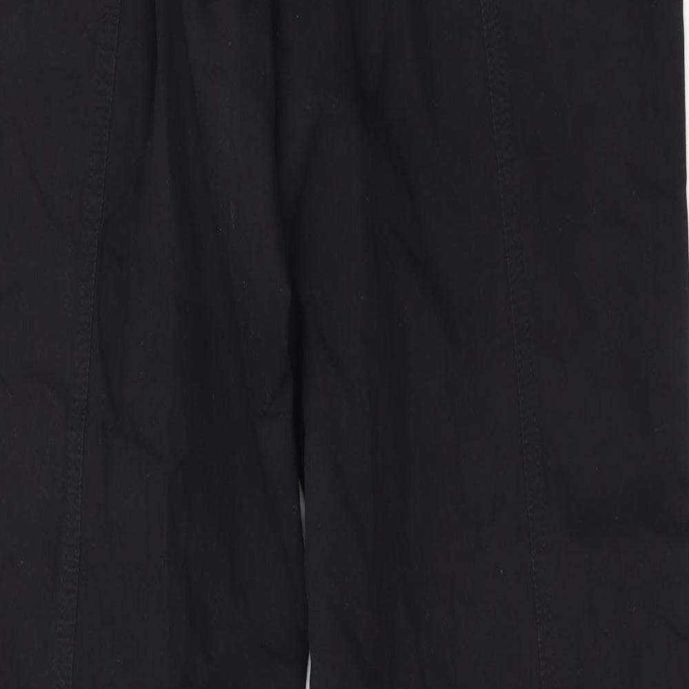 Marks and Spencer Womens Black   Cargo Trousers Size 14 L33 in