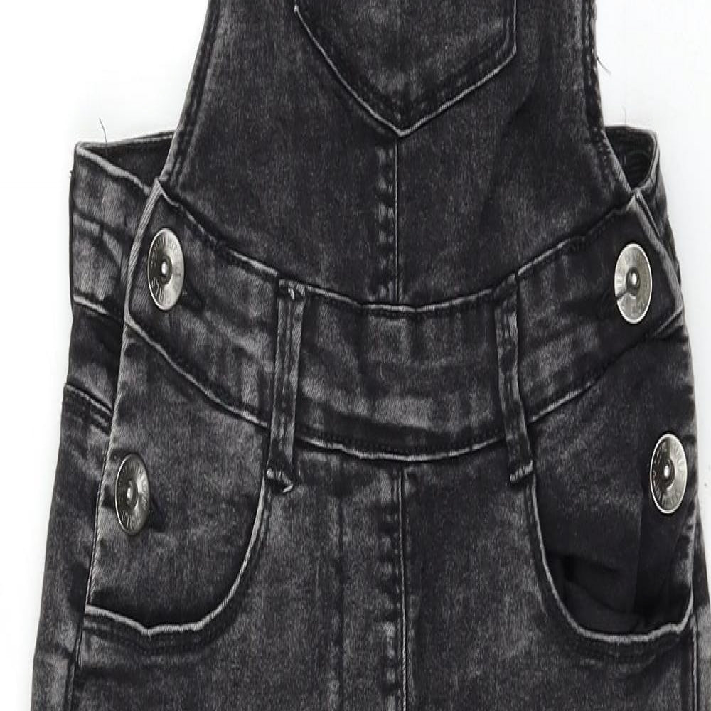 Matalan Girls Black   Dungaree One-Piece Size 10 Years
