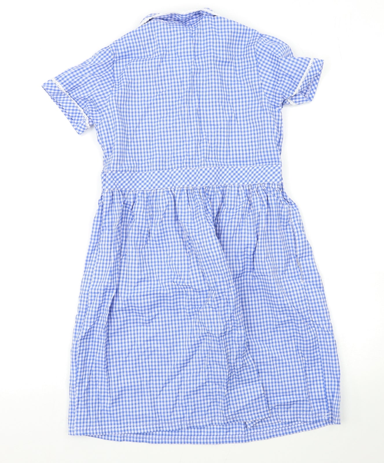 Ladybird Girls Blue Check  Shirt Dress  Size 8-9 Years  - school dress