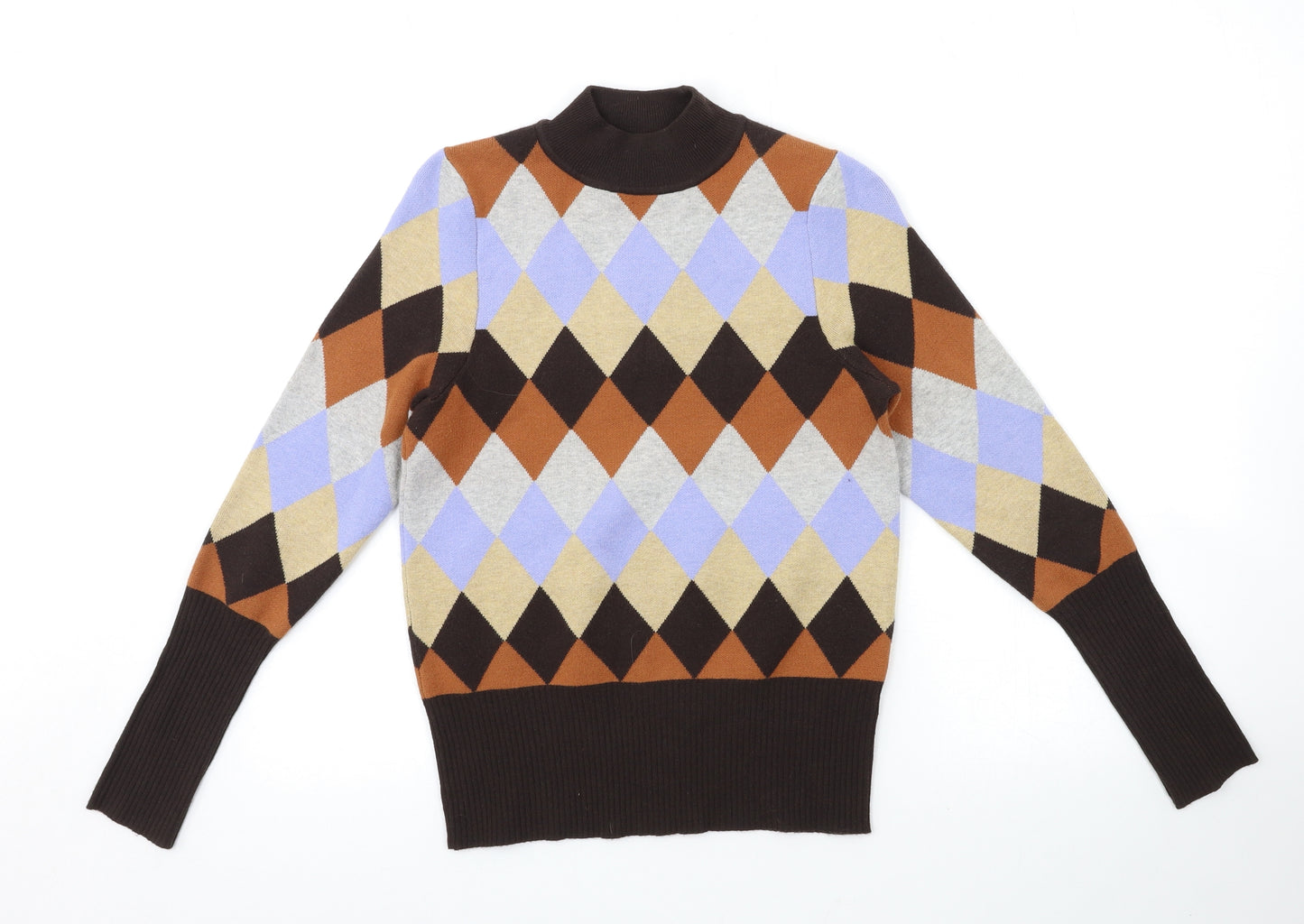 Marks and Spencer Womens Multicoloured Argyle/Diamond  Pullover Jumper Size 10