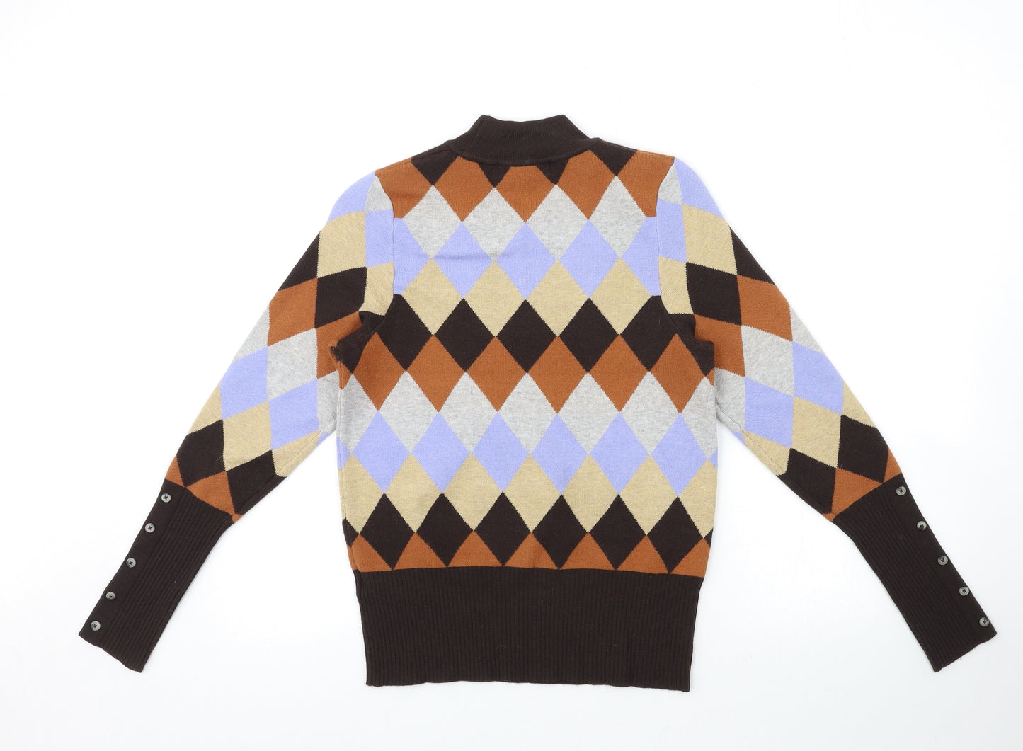 Marks and Spencer Womens Multicoloured Argyle/Diamond  Pullover Jumper Size 10