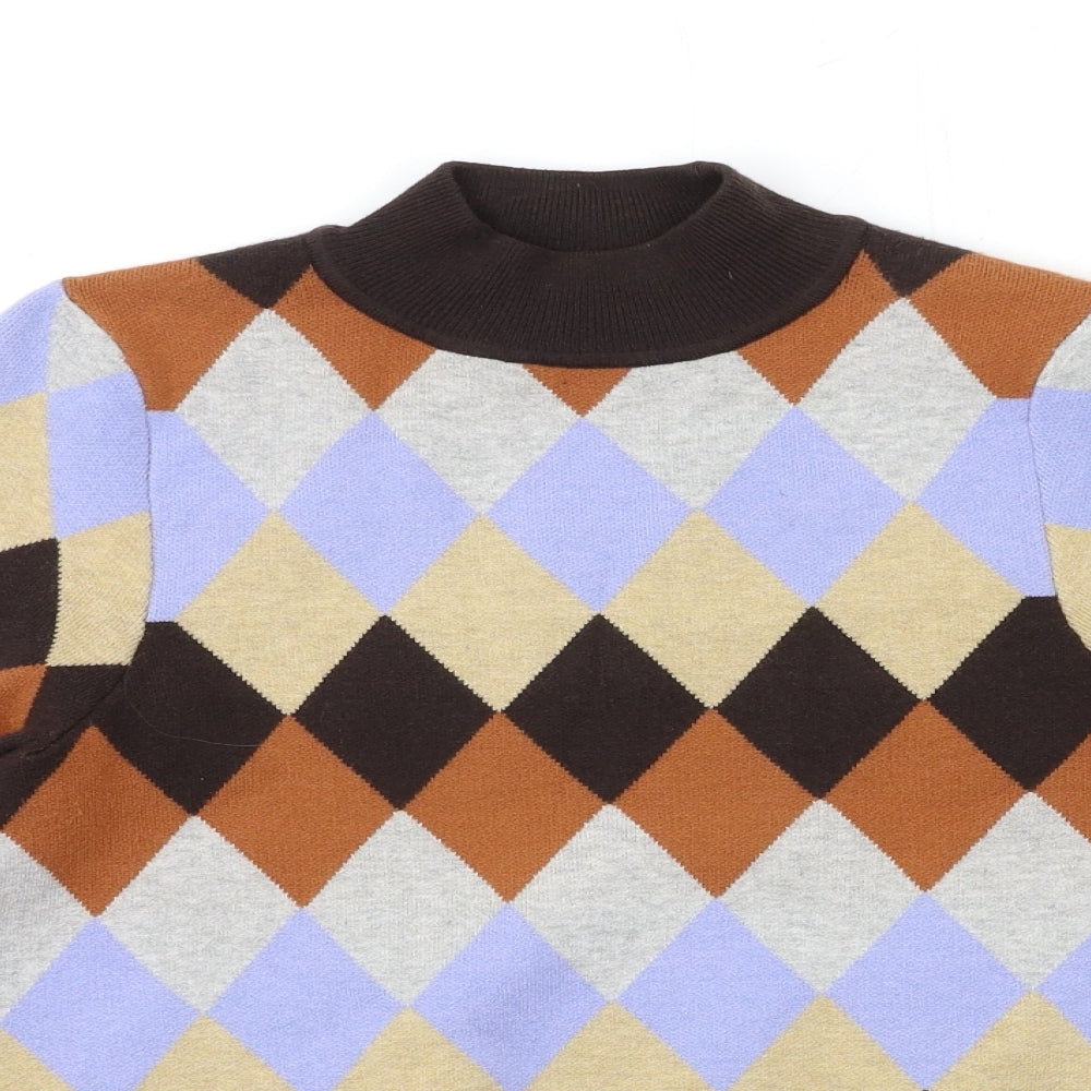 Marks and Spencer Womens Multicoloured Argyle/Diamond  Pullover Jumper Size 10