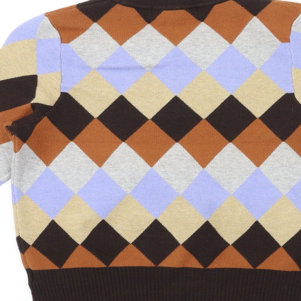 Marks and Spencer Womens Multicoloured Argyle/Diamond  Pullover Jumper Size 10