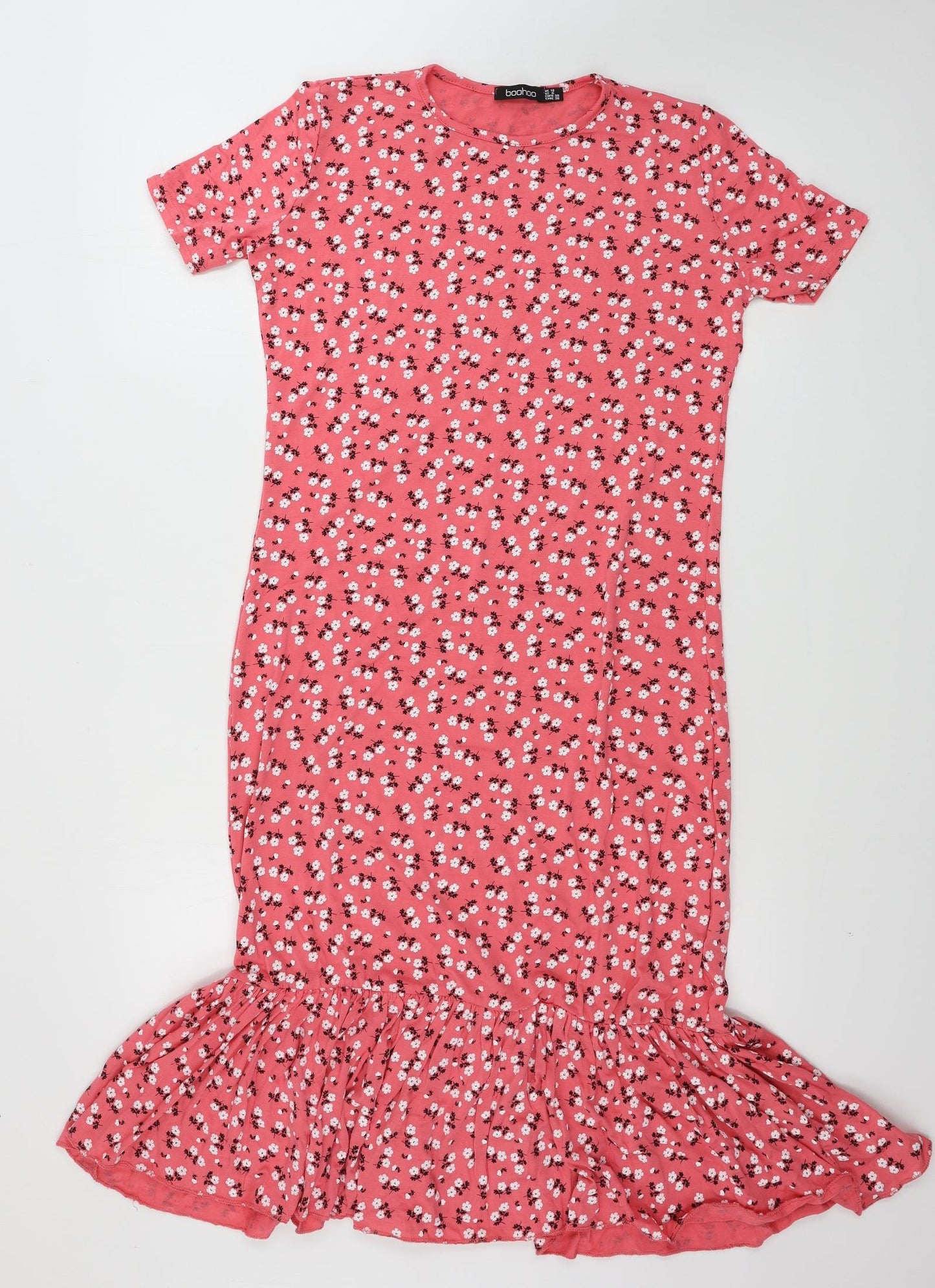 Boohoo  Womens Pink Floral  Bodycon  Size 10
