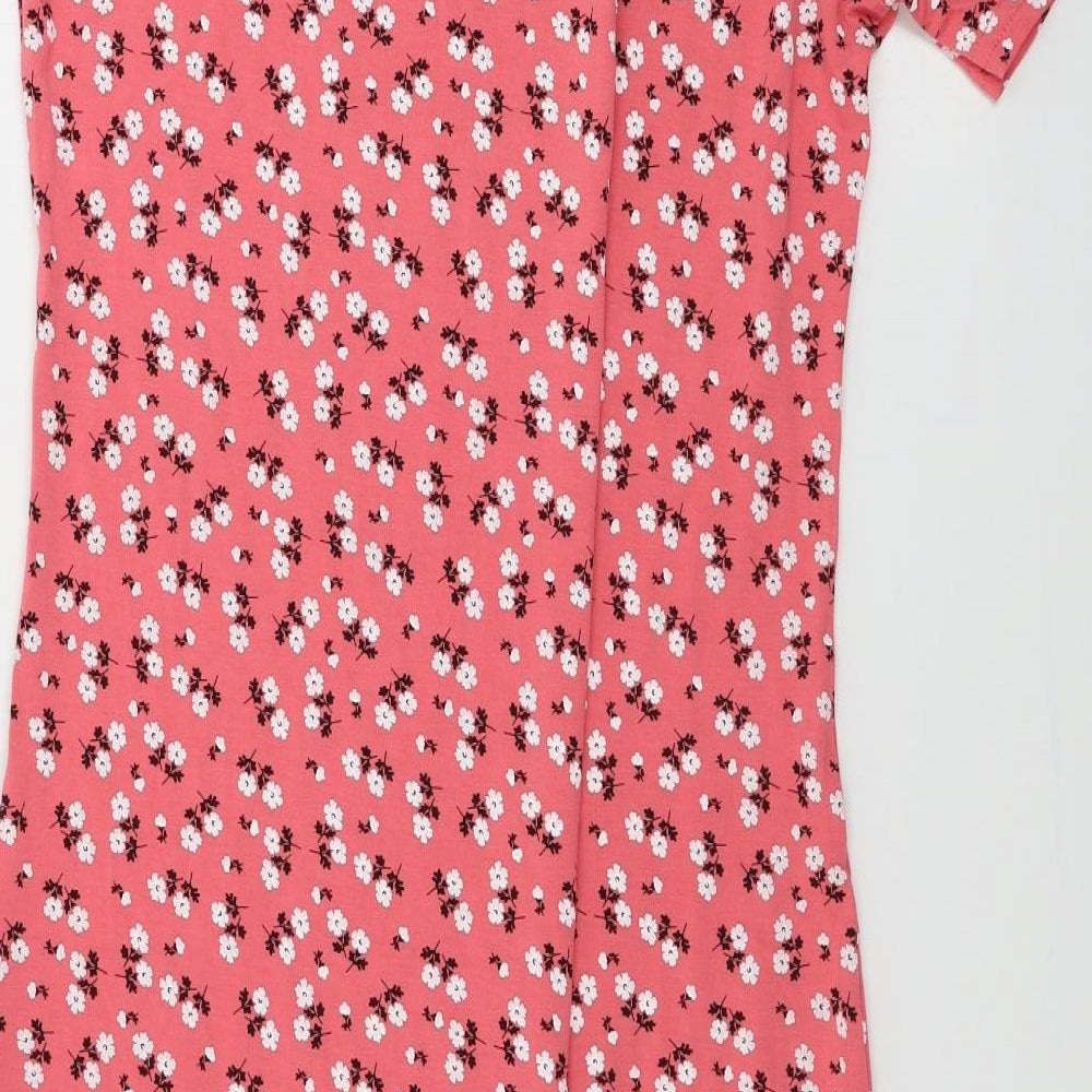 Boohoo  Womens Pink Floral  Bodycon  Size 10