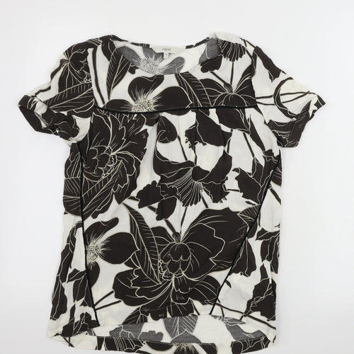 NEXT  Womens White Floral  Basic T-Shirt Size 10