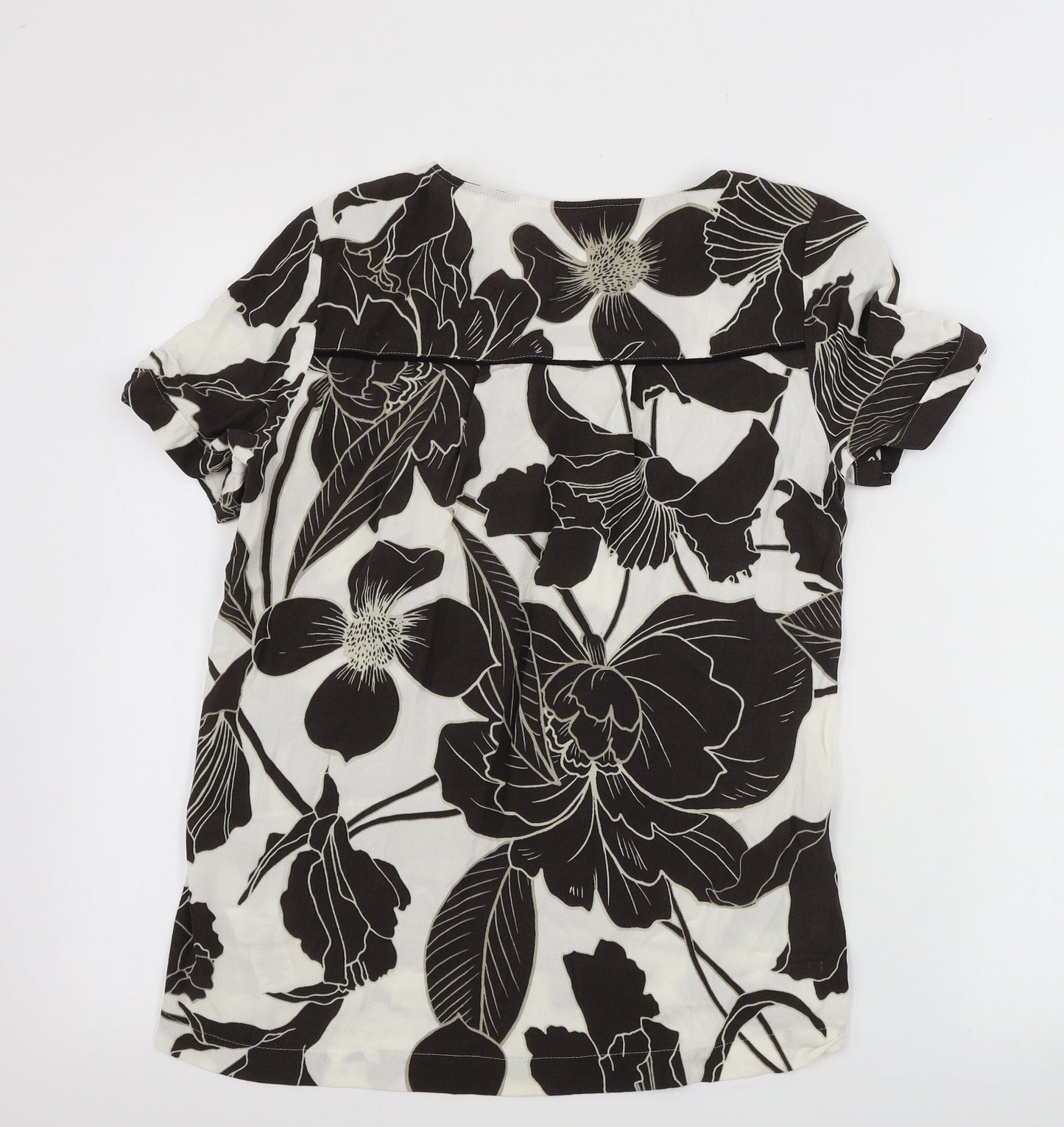 NEXT  Womens White Floral  Basic T-Shirt Size 10