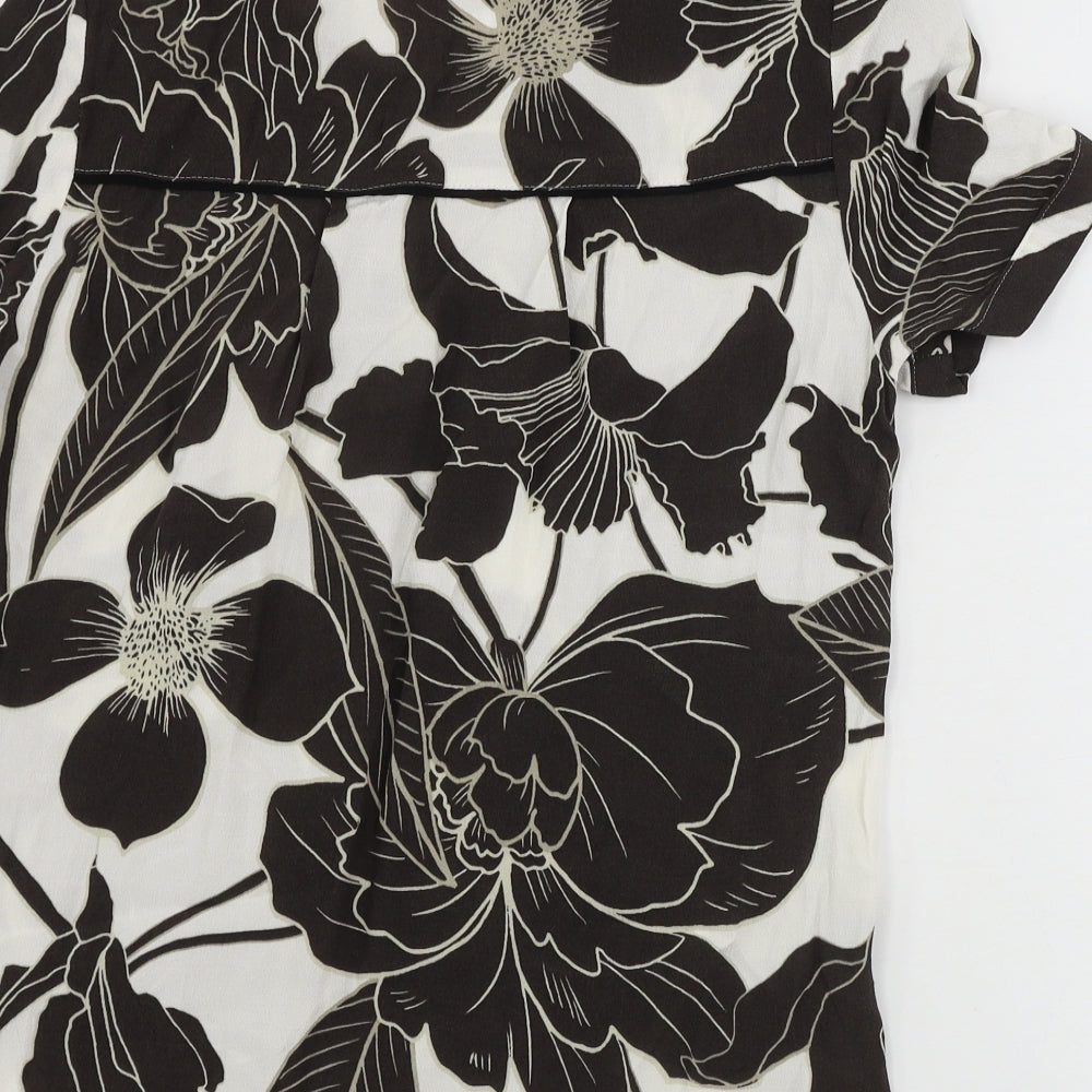 NEXT  Womens White Floral  Basic T-Shirt Size 10
