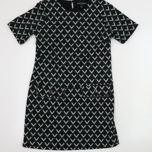 Dorothy Perkins  Womens Black Geometric  Bodycon  Size 8