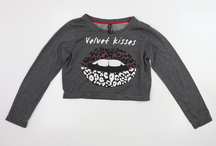 Stradivarius Womens Grey Pullover Jumper Size M